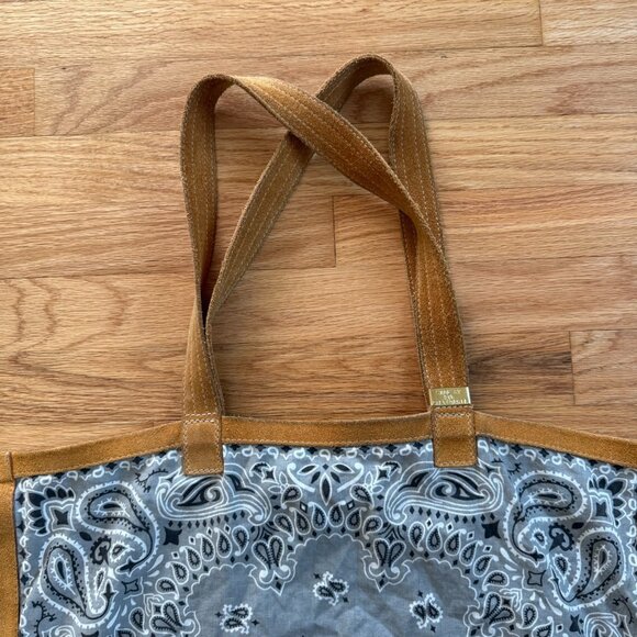 RTH Simple Tote Leather Trim Classic Bandana - Picture 8 of 10